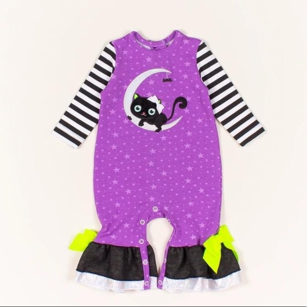 Halloween 🎃 cute kitty car romper